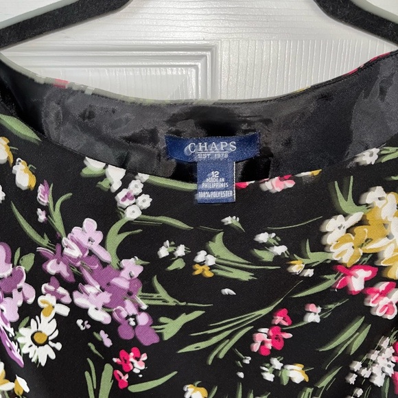 Chaps Sleeveless Multicolor Floral Midi Dress Size 12 - Picture 2 of 3
